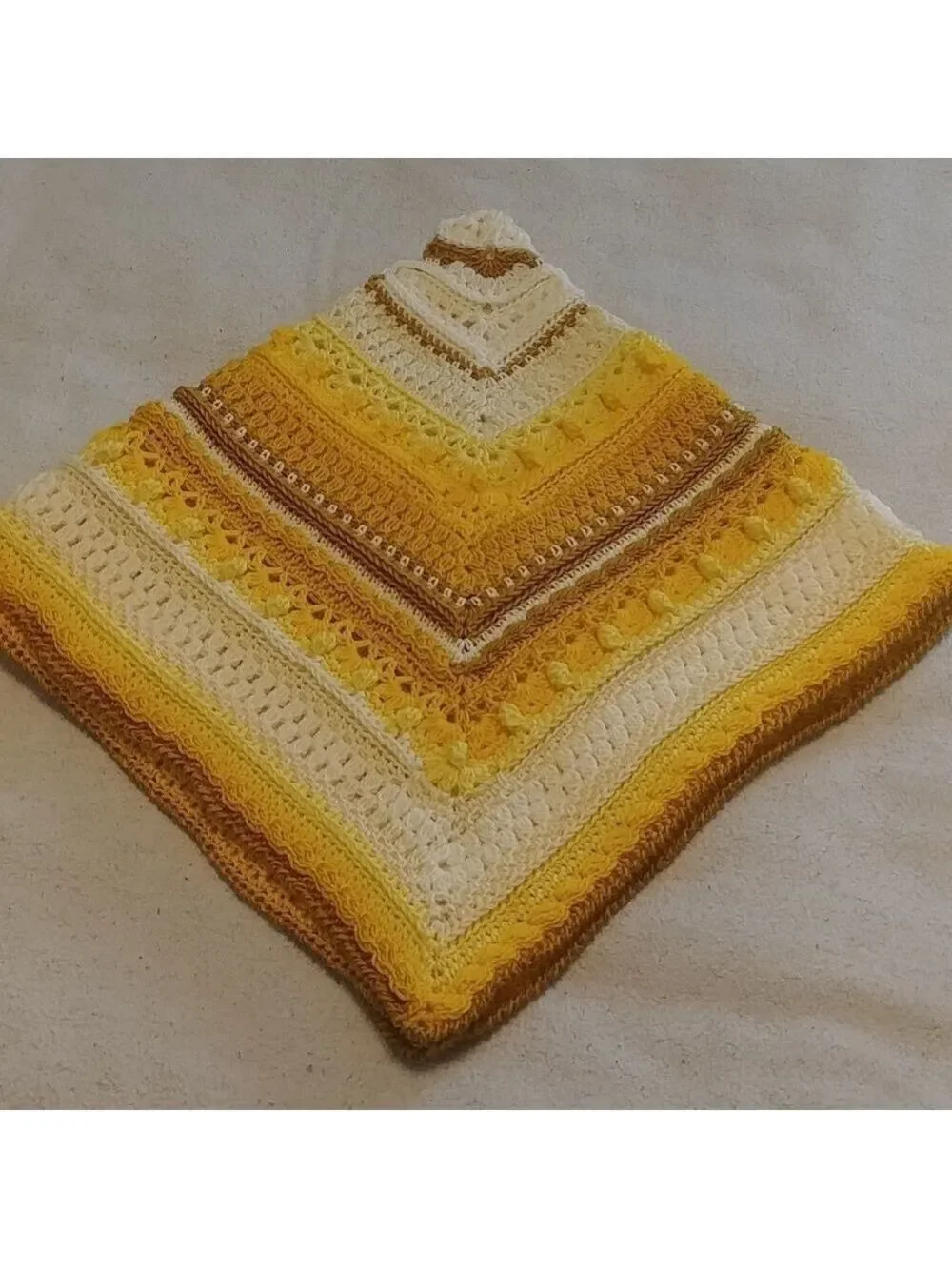 Hooked on Sunshine Pattern Mash-up Unisex Yellow Ombre Baby Afghan/Blanket